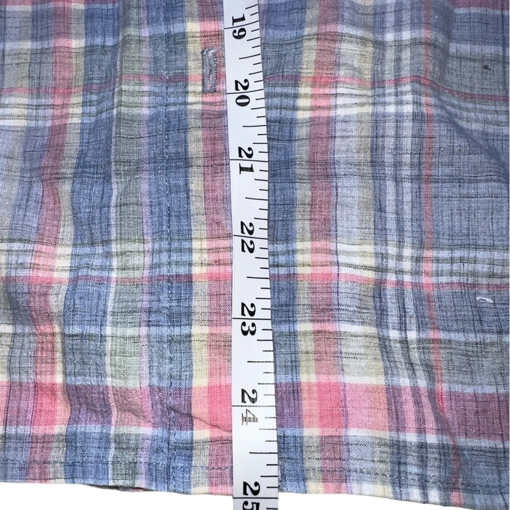 Vintage 90s MODA intl (Victoria’s Secret) sleeveless plaid top, cotton, L. - Picture 3 of 7